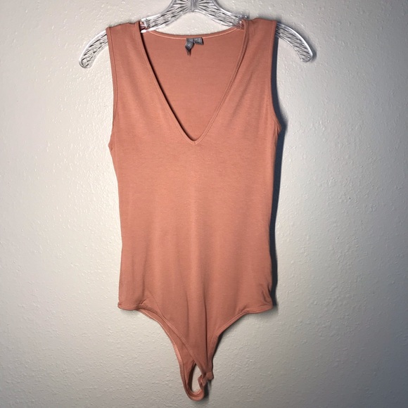 ASOS Tops - ASOS I Nude Sleeveless V Neck Bodysuit Size S